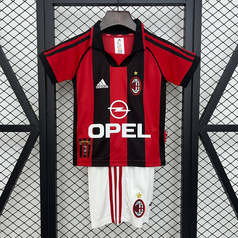 T-shirt et Short pour Enfant AC MILAN Home Rétro 98/99