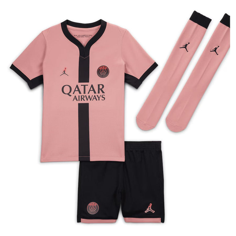 T-shirt et short PSG pour enfant x Jordan Third 24/25 Enfant - Avec des Chaussettes