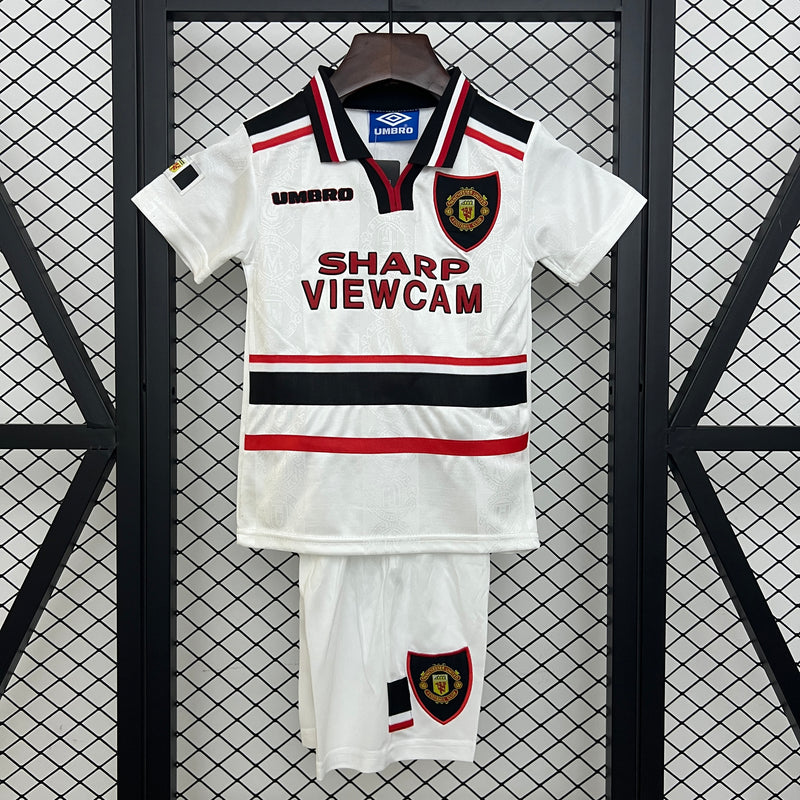 T-shirt et short Rétro Manchester United pour Enfant Away 97/98