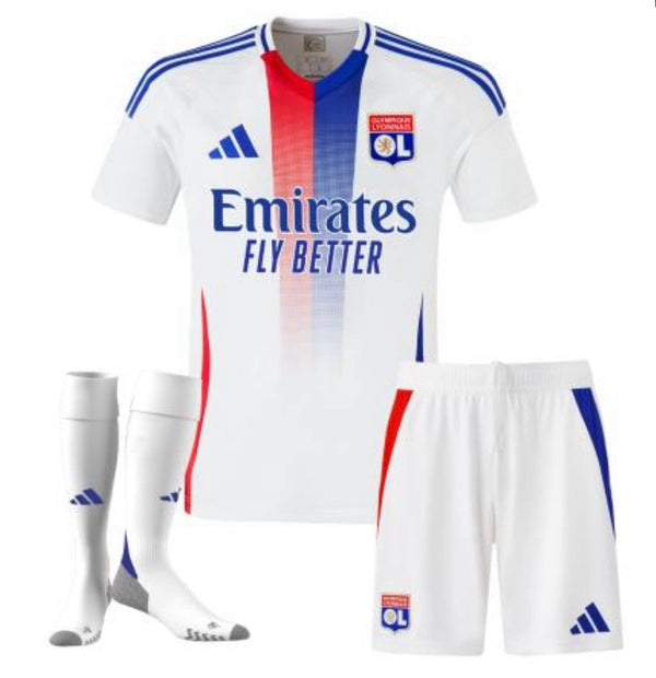 T-shirt et Short Enfant Olympique Lyonnais Home 24/25 - Avec Chaussettes