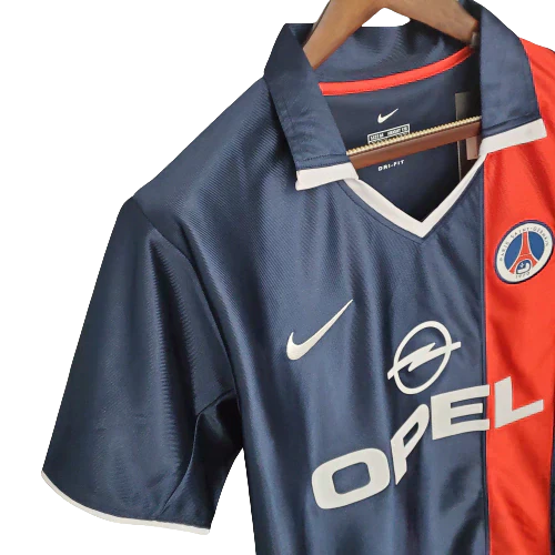 Maillot Rétro Paris Saint Germain - PSG Rétro 2001/02 Bleu et Rouge Mike