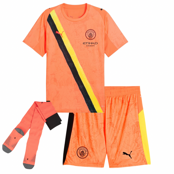 T-shirt et short Manchester City pour Enfant gardien de but 25/26 - Avec des chaussettes