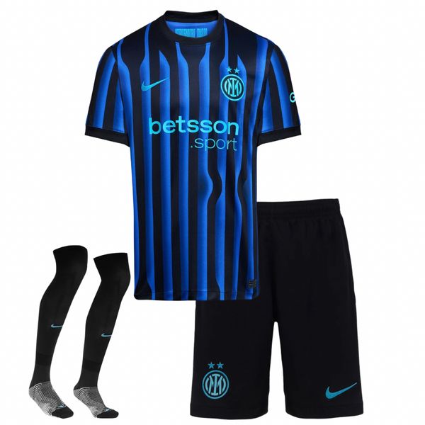 T-shirt et short Inter pour enfants Home 25/26 - avec des chaussettes