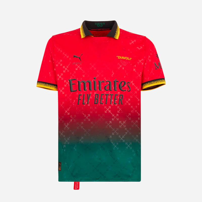 Maillot RED PUMA X AC MILAN X OFF-WHITE 24/25