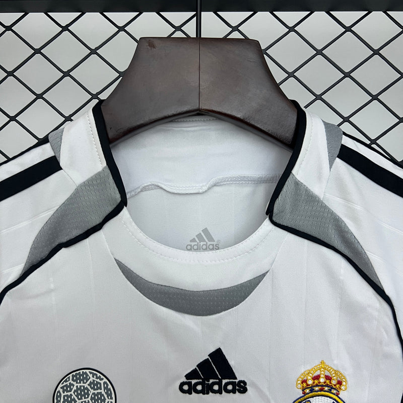 T-shirt et Short Enfant Retro Real Madrid Home 06/07