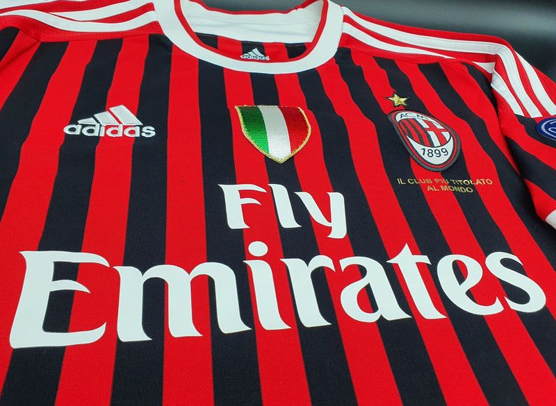 Maillot Rétro AC Milan 11/12 - Avec Patch et Scudetto