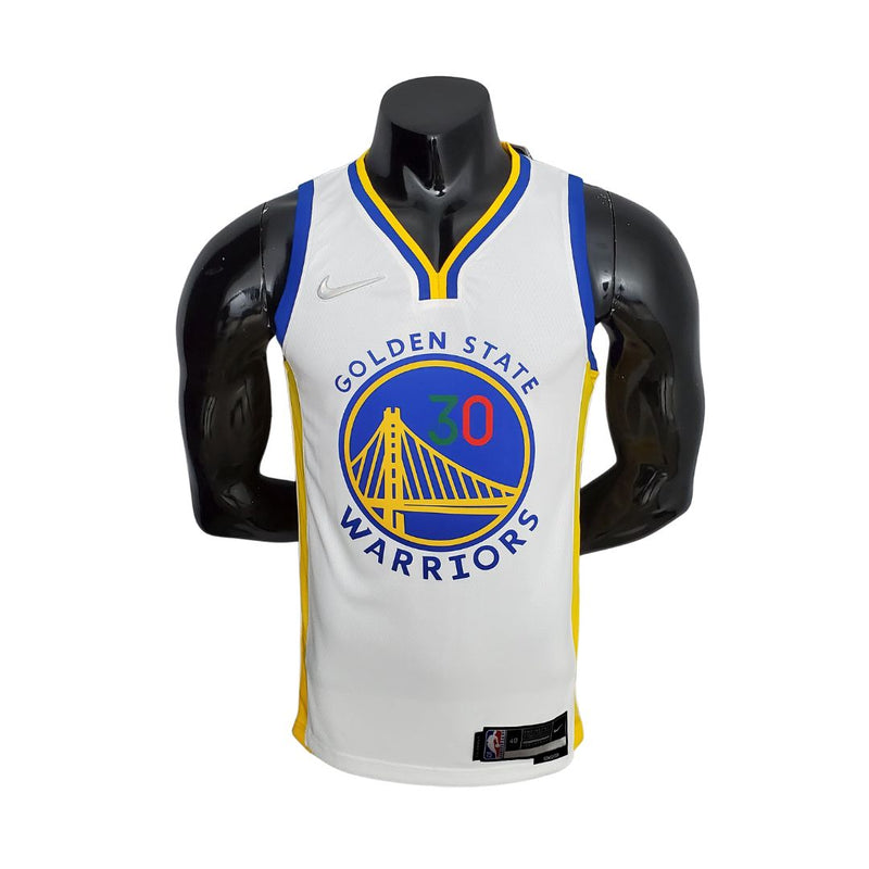 Maillot NBA blanc n°1. 30 Curry des Golden State Warriors du Mexique, édition 75e anniversaire