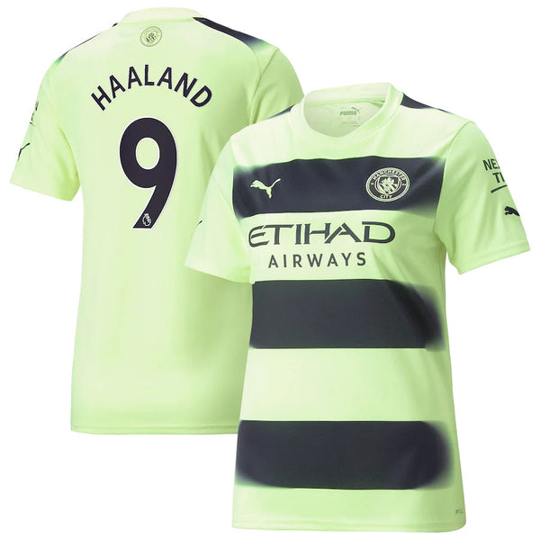 Maillot de supporter pour hommes Manchester City Third 22/23 Haaland 9 - Vert