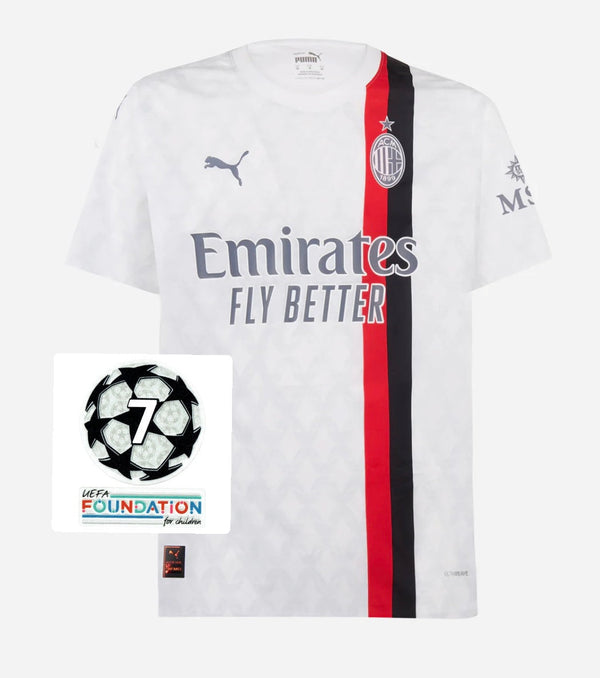 Maillot away AC Milan 23/24 - Avec écusson UCL