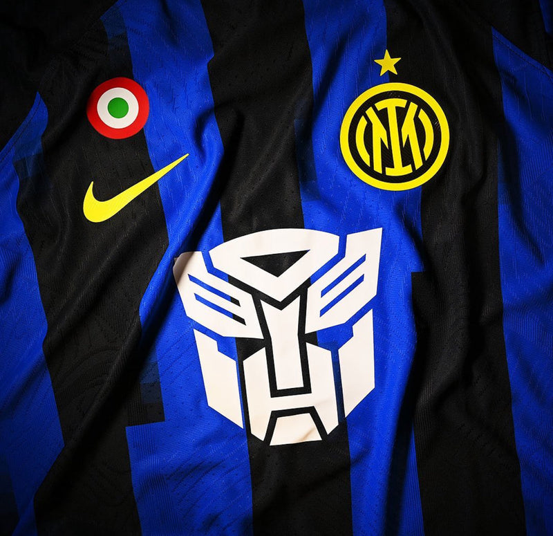 Maillot Inter Home Player Version 23/24 - Avec Patch Serie A - Avec logo Transformers