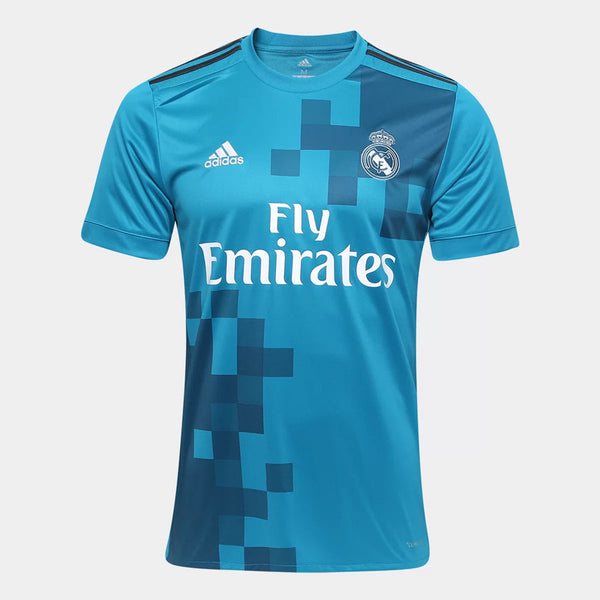 Maillot Rétro Real Madrid Troisième 17/18 Bleu