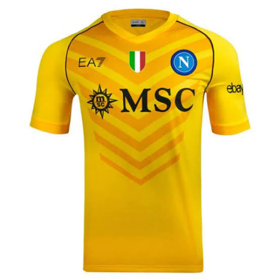 Maillot de Match Gardien SSC Napoli 23/24 - Avec Scudetto