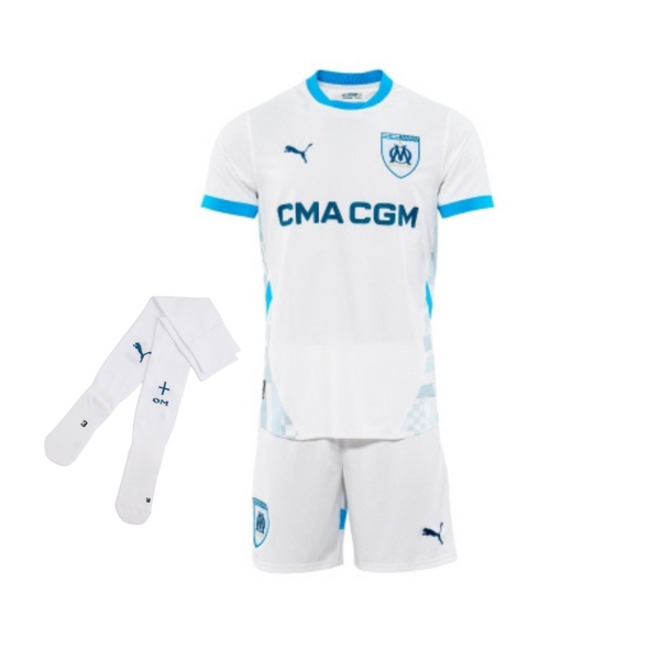 Olympique de Marseille Home 24/25 Enfant - Avec des Chaussettes