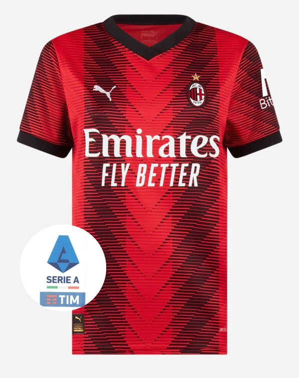 Maillot home AC Milan 23/24 - Avec écusson UCL