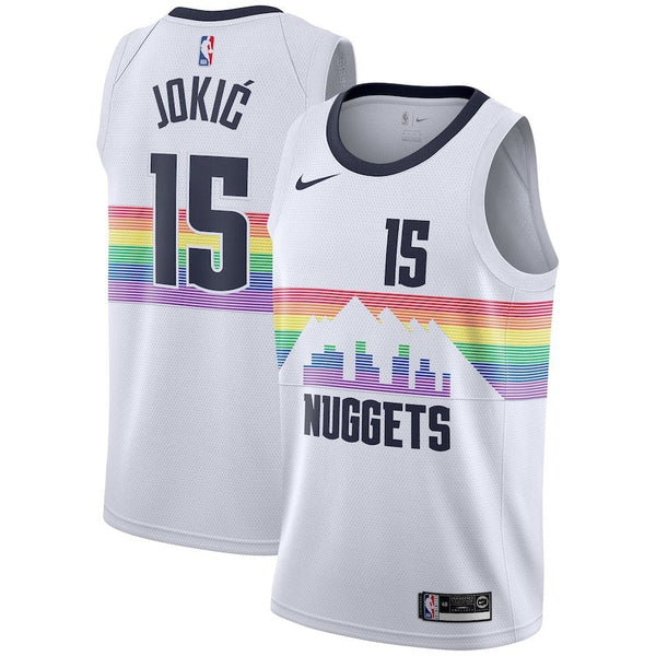 Maillot NBA - Denver Nuggets Blanc - Jokic #15