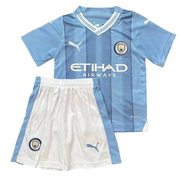 T-shirt et short Manchester City pour enfant Home 23/24