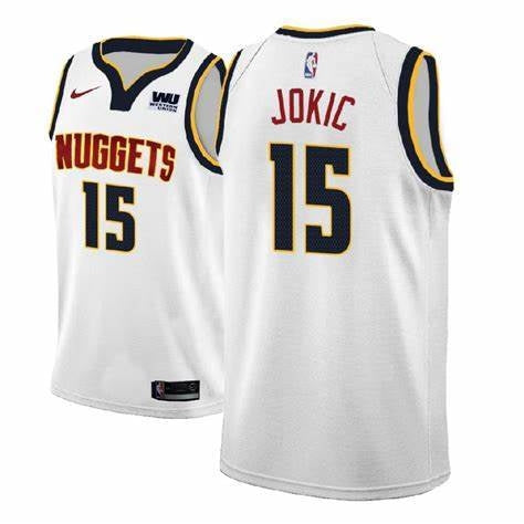 Maillot NBA - Denver Nuggets Blanc - Jokic #15